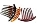Women's French Twist Combs Plastic Side Hair Comb with Seven Tooth - Set of 6 (3 Colors, Each 2pcs)