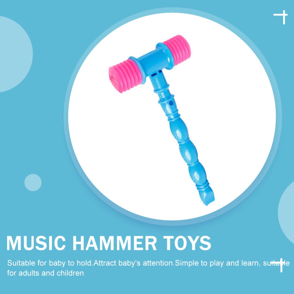 NUOBESTY 8Pcs Baby Hammer Toy Set - Musical Pounding & Squeaky Beating Toys for Toddlers 1-3 | Colorful Plastic Gavel Mallet for Early Learning & Motor Skills Development (Random Color)