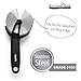 Pizza Cutter Wheel by Kitchen Hub with 3.5 Inch Stainless Steel Slicer Blade and Vegetable Peeler Set in Stylish Black Cardboard Box with Magnetic Lid Closure