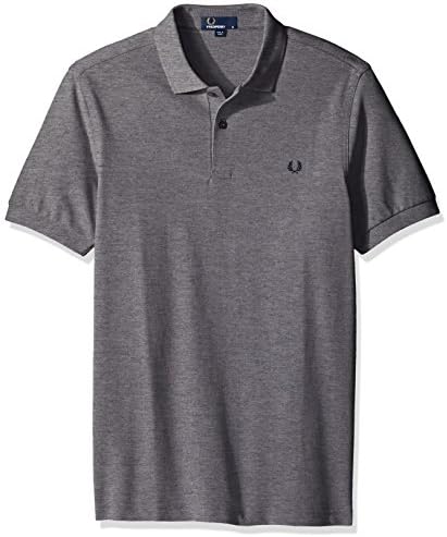 Fred Perry Men's Plain Shirt, Steel Marl-1, XX-Large