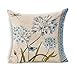 WOMHOPE Set of 4 Throw Pillow Covers Bird On The Tree Accent Countryside Decorative Burlap Toss Pillowcases Square Cushion Cases 18 x 18 Inch for Living Room,Couch,Bed (Blue (Set of 4 pcs))