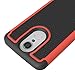 For LG Aristo Case, LG Phoenix 3 Case, LG Fortune Case, LG Rebel 2 LTE Case, LG Risio 2 Case, LG K8 2017 Case, OEAGO [Shockproof] Hybrid Dual Layer Defender Protective Case Cover (Red)
