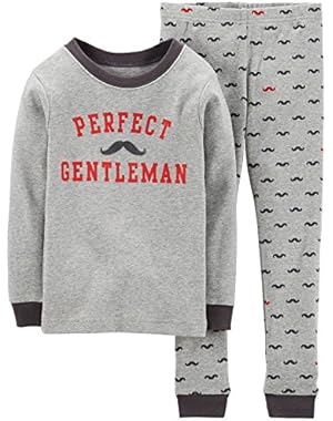 Baby Boys' Valentine 2-Piece Snug-Fit Cotton PJs