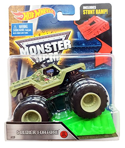 Hot Wheels Monster Jam 1:64 Soldier of Fortune Vehicle with Stunt Ramp 9