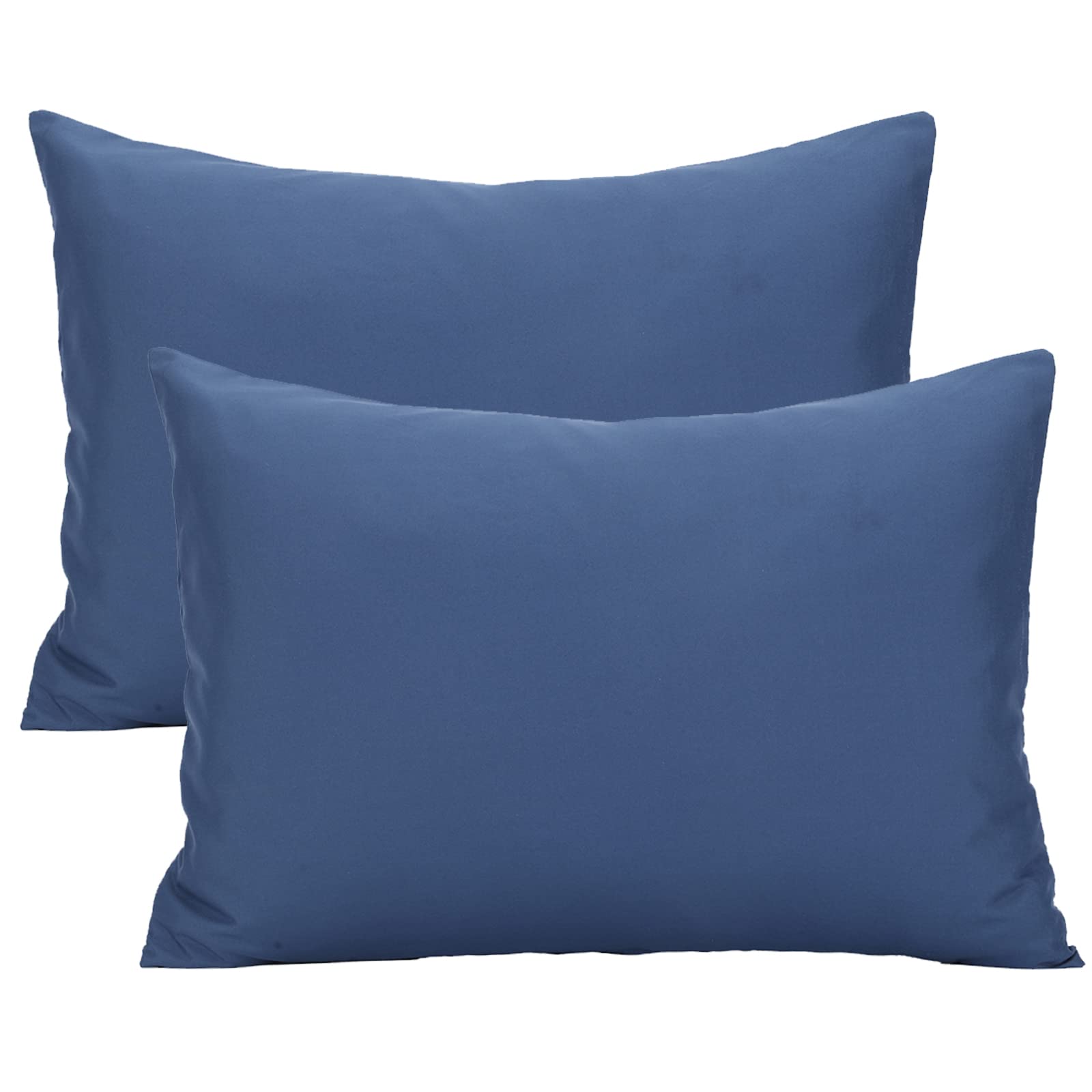 2Pack Baby Kids Pillowcases,Toddler Cushion Cover Travel Pillow Case Cover Soft Breathable Envelope Style for Boys Girls Bedding Toddler Cot 49 x 36cm Machine Washable (Navy Blue)