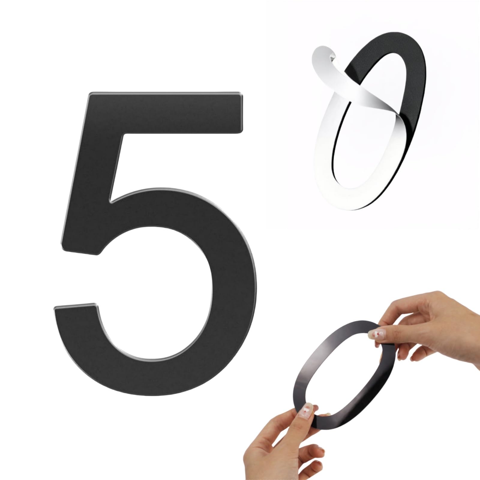 Self-adhesive 5 Inch House Numbers Acrylic House