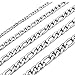 Figaro Chain Necklace Stainless Steel Real Gold Plated Chains for Men Women Jewelry Gift for Men Women