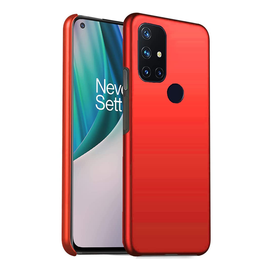 OnePlus Nord N10 5G Case Ultra Slim Thin Armour Hard Case Matte Rubberized Cover For OnePlus Nord N10 5G (Red)