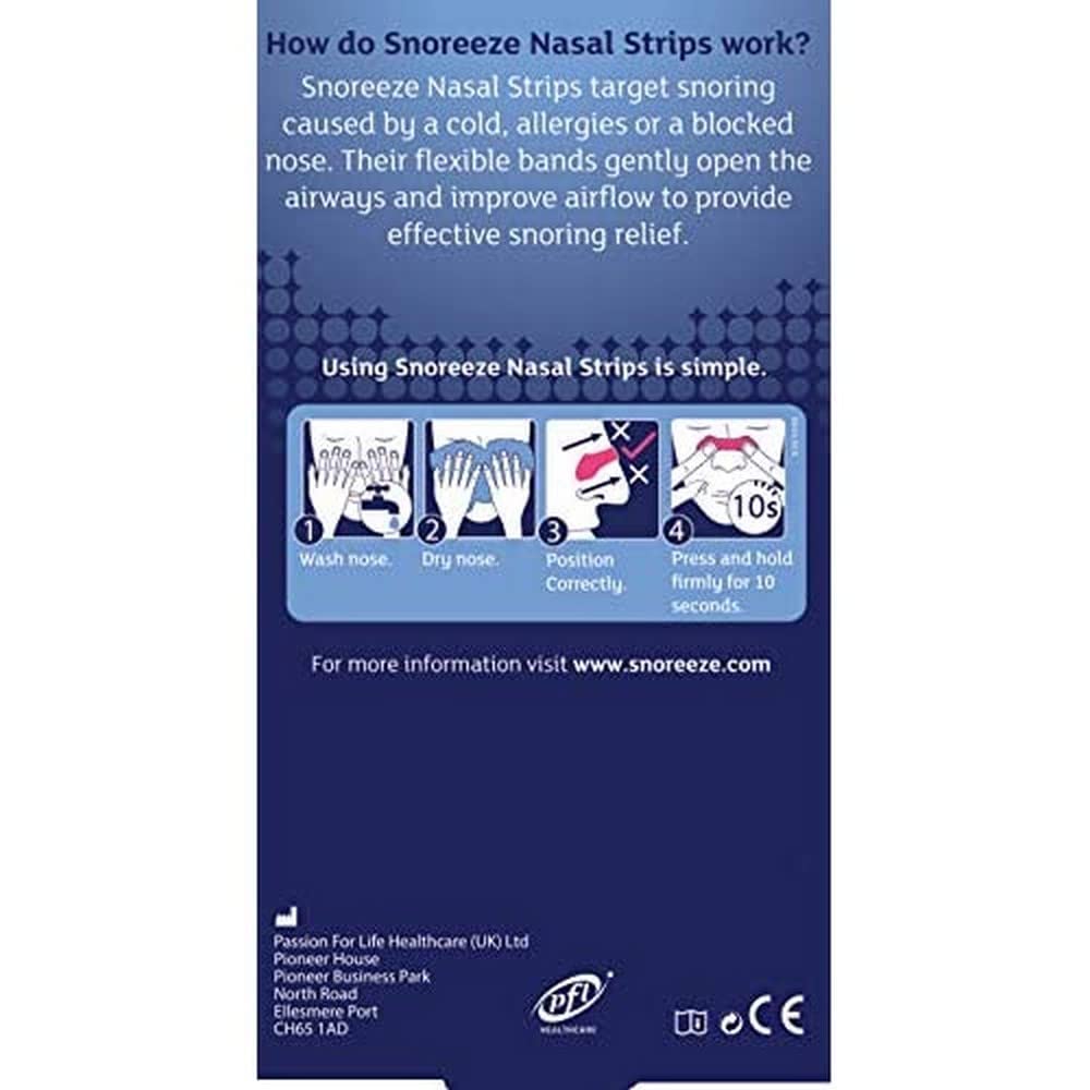 Snoreeze Small/Medium Snoring Relief Nasal Strips - Pack of 10