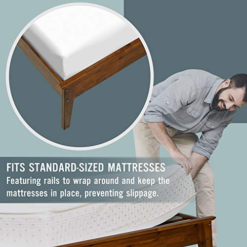 Acacia Kaylin 14 Inch Wood Platform Bed Frame with Headboard, Twin