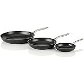 TECHEF Onyx 8", 10", 12" Nonstick Frying Pan Set, Induction Compatible, Dishwasher/Oven Safe, Made in Korea