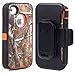 Huaxia Datacom Heavy Duty Defender Hybrid Hard Case with Holster and Belt Clip for iPhone 4/4S - Camouflage on Orange