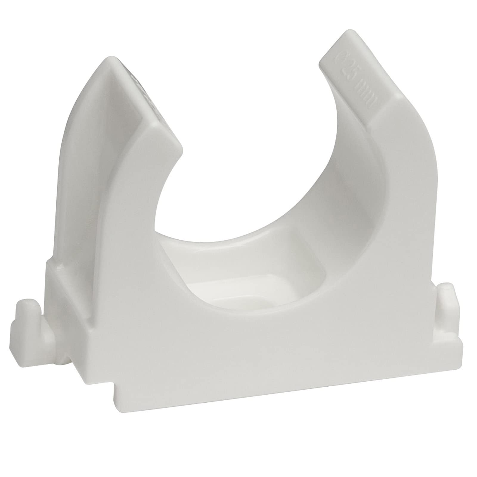 Pipe Clip 25 mm White Pack of 24
