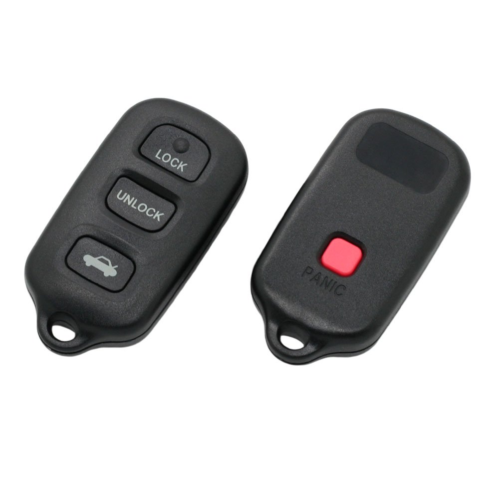 BROVACS Replacement Key Shell Compatible with TOYOTA Avalon Camry Solara Keyless Entry Remote Key Case Fob 3 Button + Panic 4 BTN PG417C