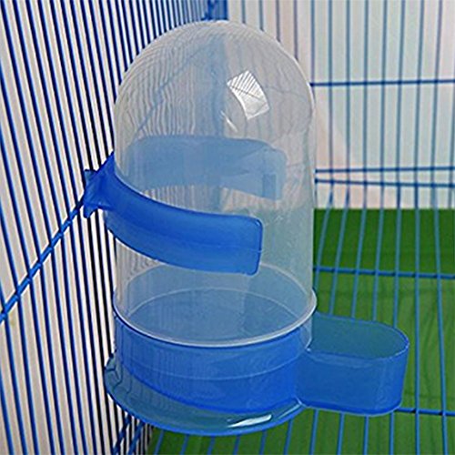 Freedi Pet Bird Drinker Feeder Waterer Clip Pet Accessories Plastic Automatic Feeding Device for Pet Bird Pigeon Parrots Cage size 500ml