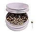 PTC Office 1/8 Inch Diameter Small Decorative Map Tacks Plastic Head Push Pins with Steel Point (Gold, 100PCS)