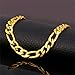 U7 Jewelry 18K Gold Plated Men's Figaro Chain Bracelet,9MM,20CM