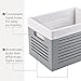 Large Wooden Crate for Storage - Decorative Wood Storage Boxes for Home Books Clothes Toys, This wood crate box / Basket/ Bin Organizer is Lined with Machine Washable Soft Linen Fabric - Grey, Large