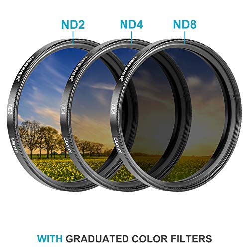 Neewer 58mm Lens and Filter Bundle Wide Angle Lens, Telephoto Lens and Filter Set (Macro, ND