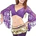 BellyLady Tribal Belly Dance Lace Butterfly Sleeve Wrap Top, Top for Christmas
