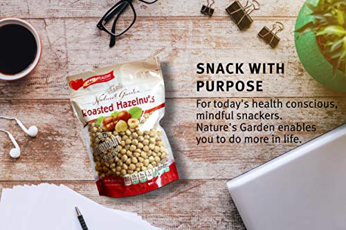 image for Nature's Garden Roasted Hazelnuts, Heart Healthy snack, Natural Antiox