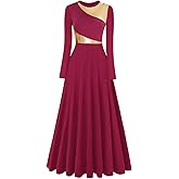 ORIDOOR Women Worship Liturgical Dance Dress Full Length Church Robe Modern Praise Dance Dress Lyrical