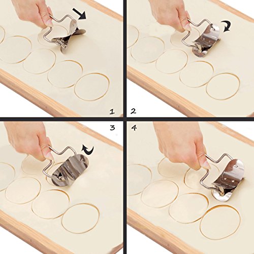 PROKITCHEN 2 Size Stainless Steel Dough Press Dumpling Skin Maker and Pasta Machine Pressing Mold