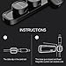 Guojia Cable Clip Holder,Magnetic Cable Clips,Desktop Cord Management,Multipurpose Cord Organizer with 3-Pack Cable Buckles for TV PC Home Office(Black)