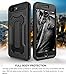 E LV Holster Case for iPhone 8 Plus/iPhone 7 Plus Case Holster Belt Clip/Kickstand Rugged Armor Holster Full Body Protective Case Cover for Apple iPhone 7 Plus/iPhone 8 Plus [Black/Black]