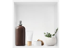 Elefloom Shower Niche, Stainless Steel Elegant Bathroom Niche, No Tile Needed Recessed Shower Shelf Organizer for Storage, Matte White, 12"×12"