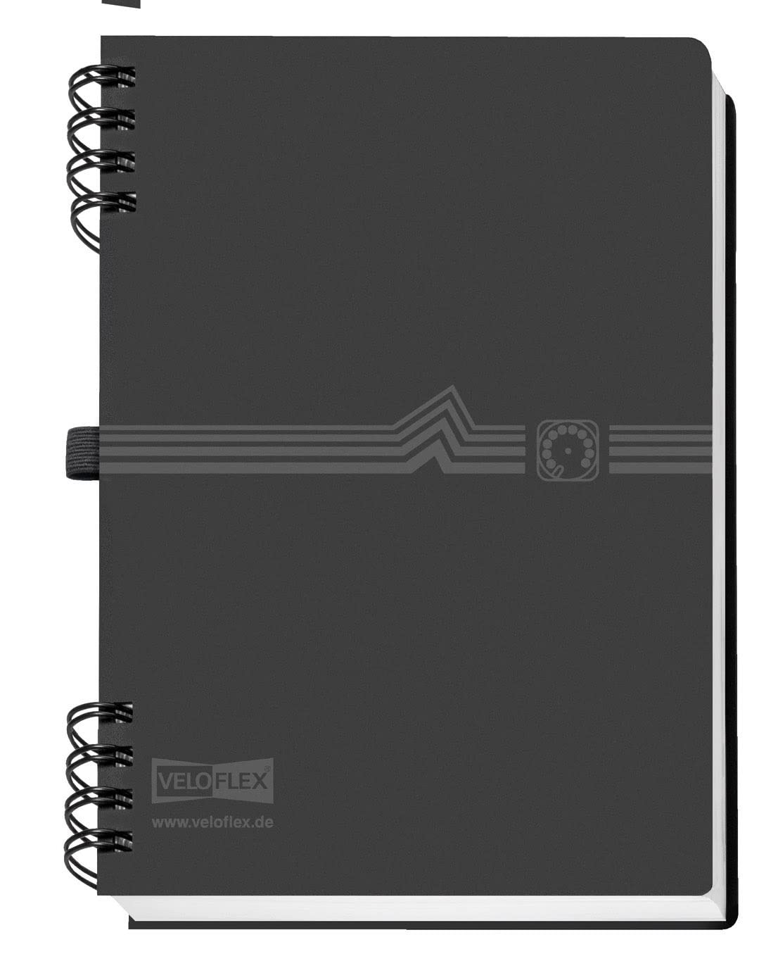 Veloflex 5105180 Spiral-Bound Address Book A5 Black