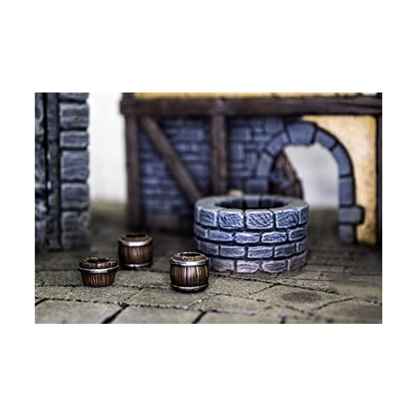 War World Gaming Fantasy Village Komplettset - 28mm Fantasie Tabletop Gelände Modell Diorama Modellbau Landschaft… – Bild 4