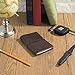 Handcrafted Top Grain Leather Journal Notebook Cover: Includes 5 Bonus Refillable Field Note Book Journals/Compatible with Field Notes and Moleskine Cahier Notebook (3.5