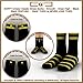 ZOM Long Daily Best Dress Socks for Men, Women, 7 Pr Pk, Cotton, No-Lose, Black M-01