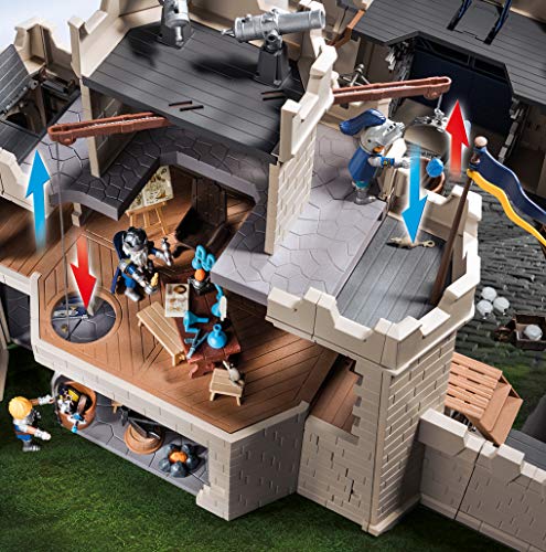 PLAYMOBIL Novelmore 70220 Große Burg von Novelmore, mit raffiniertem Burgtor, integriertem Katapult, Balliste, Aufzug und Steinabwurf, Ab 8 Jahren – Bild 6