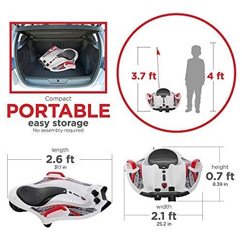 Rollplay 12V Nighthawk Electric Ride-On Toy For Ages 6 & Up - Battery-Powered Kid's Ride-On For Boys & Girlsup To 6 mph- White