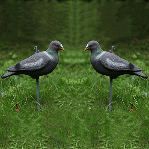 MonkeyJack 2Pcs Pigeon Decoy Hunting Trap Pest Control Garden Defense Deter Scarecrow 30cm - Thumbnail 7