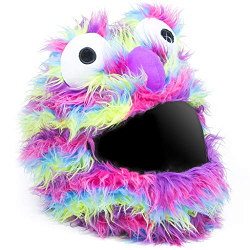 Moto Loot Helmet Cover for Motorcycle Helmet, Fun Rides and Gifts (Cover Only. Helmet Not Included) - Rainbow Long Fur - Thumbnail 4