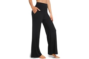 we fleece Women's Wide Leg Pants with Pockets High Waist Loose Sweatpants Casual Lounge Yoga Workout Palazzo Plus Size Active