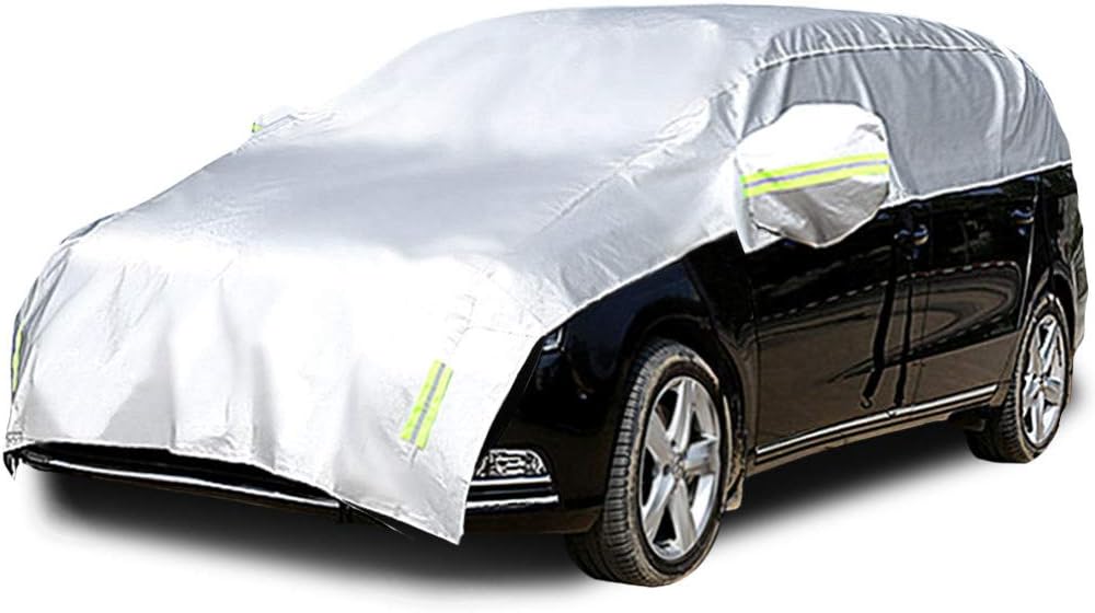 Konnfeir Half Car Cover All Weather Car Body Covers Outdoor