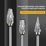 FOTYBEI 10Pcs Tungsten Carbide Rotary Burr Set 1/8 in Shank Dremel Compatible view 4