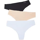 Calvin Klein Women's Invisibles Seamless Thong Panties, 3 Pack