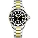 SONGDU Mens Formal Two Tone Gold Plated Luminous Black Dial Quartz Watch with Stainless Steel Band and Gift Box