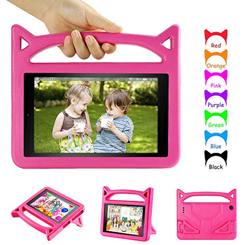 DiHines All-New Fire 7 Tablet Case 2019,Kids Shock Proof Stand Kid-Proof Case for Amazon Kindle Fire 7 Tablet (Compatible with 2019&2017&2015 Release)