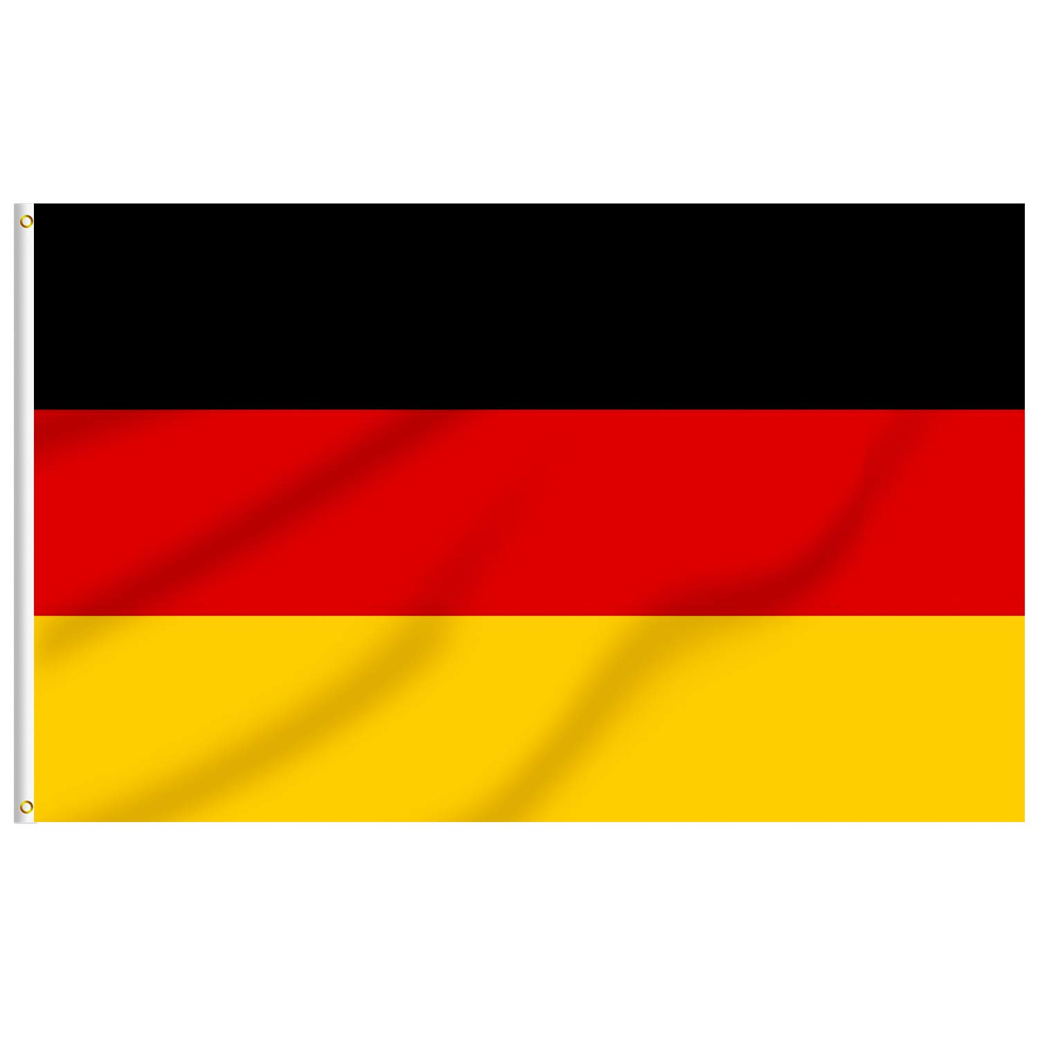 FLAGBURG German Flag 5x8 FT,Germany Flag with Print Vivid Color and UV Fade Resistant, Canvas Header and Double Stitched,Outdoors Indoors Light-Weight Flags with Brass Grommets