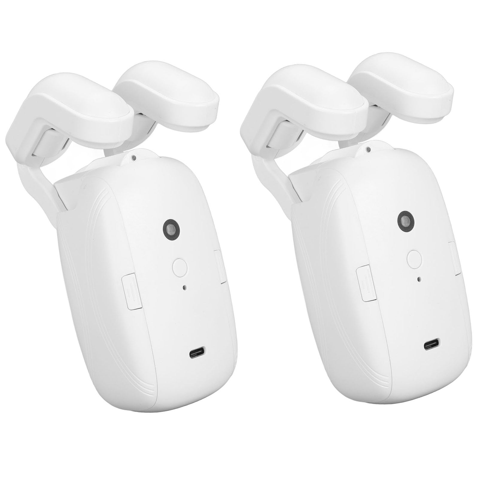 Cuifati 2pcs Automatic Curtain Opener Robot, Smart Electric Curtain Track with BT Remote Control, Voice Control, Timer Switch, High Performance Motor