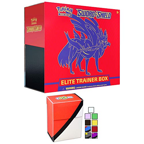 Totem World Zacian Sword & Shield Elite Trainer Box with a Totem Deck Box for Pokemon Cards