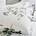 Vaulia Soft Lightweight Microfiber Duvet Cover Set, Floral Printed Pattern - Queen Size, White/Green Color