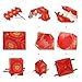 ASIBT 80 Pack Chinese Traditional Red Bridal Sedan Chair Style Wedding Bridal Shower Favor Candy Gift Boxes
