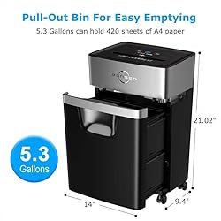 BONSEN 16-Sheet Cross Cut Paper Shredder and 50